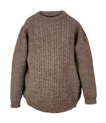 Strukturstickad tröja ull