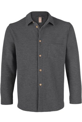 Filtad Overshirt Herr, Mörkgrå
