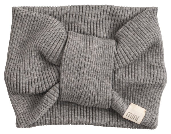 Pannband Silke/Bomull, Grey melange