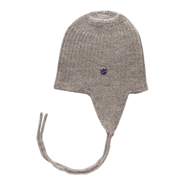Ribbstickad Babymössa Alpacka