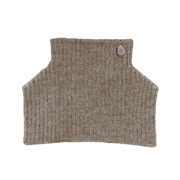 Ribbstickad Halskrage Alpacka