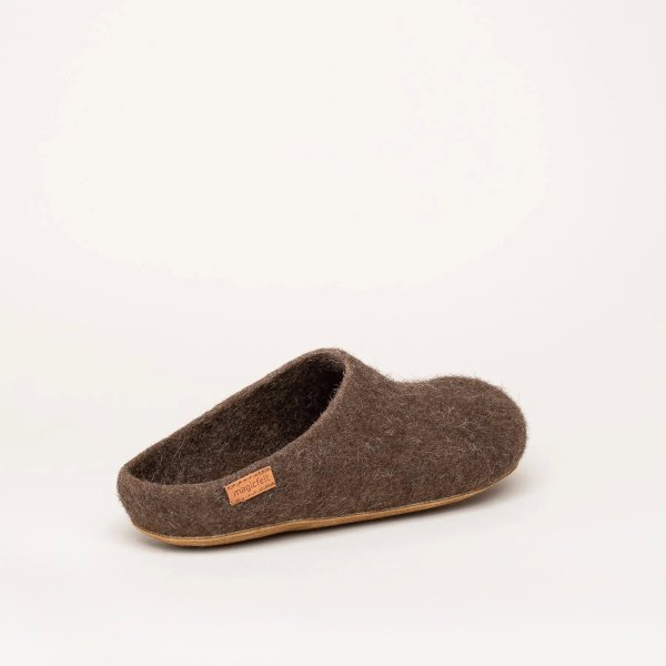 Slip-in Tofflor med Skinnsula Filtad Ull