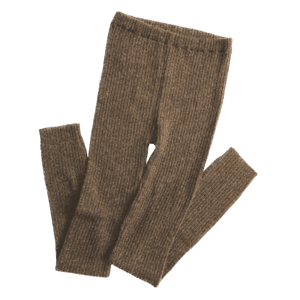 Ribbstickade Leggings Alpacka