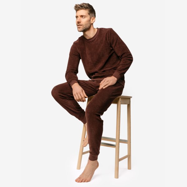 Pyjamas ekologisk bomull frotté Herr